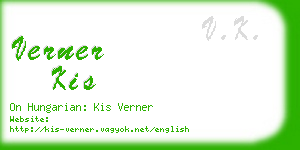 verner kis business card